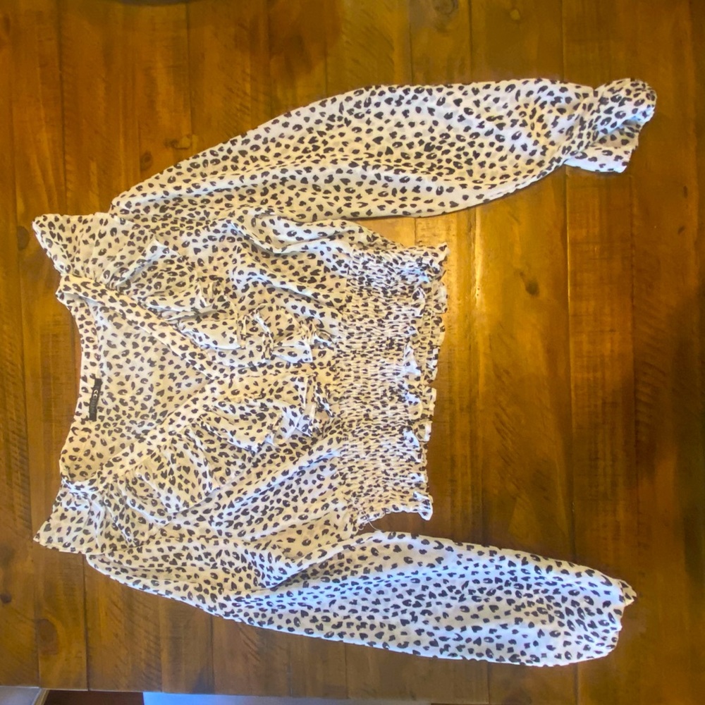 Black and White Blouse